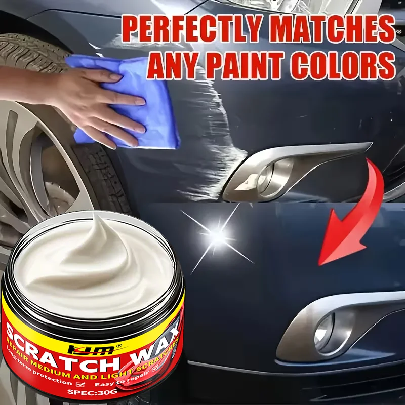 KJM 30G Universal Car Scratch Wax Paint Repair Light Scratches Remover All Color Polish Auto Body Restorer And Protection