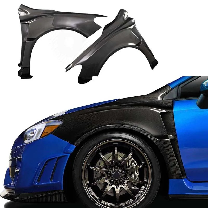 Real Carbon Front Vent Fenders Wings Panel Replcae for Subaru WRX / STI VA 2015-2021 Pair Gloss