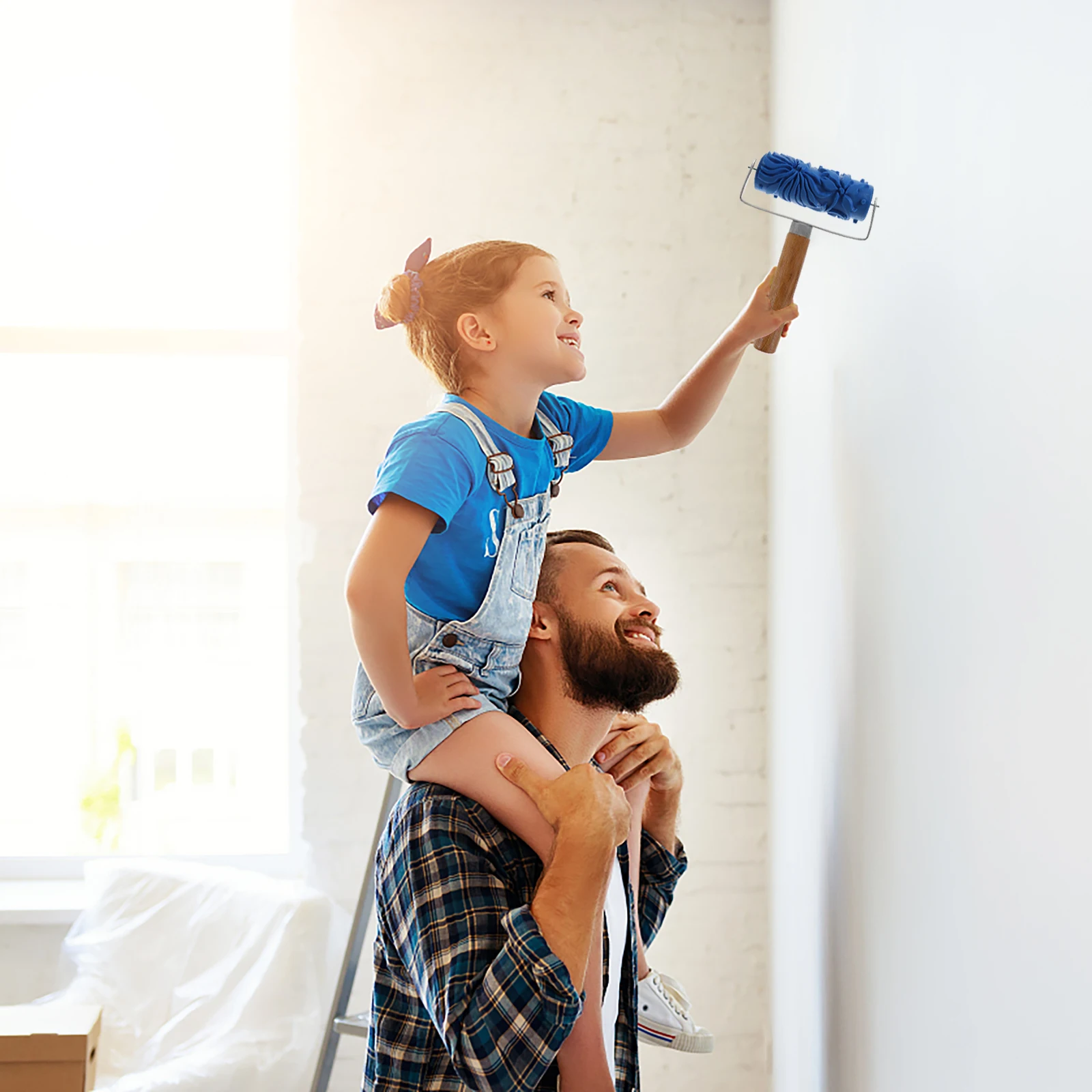 

Rubber Texture Roller For Wall Ceiling Diy Patterned Paint Tool Drywall Plaster Repair Grain Painting Roller