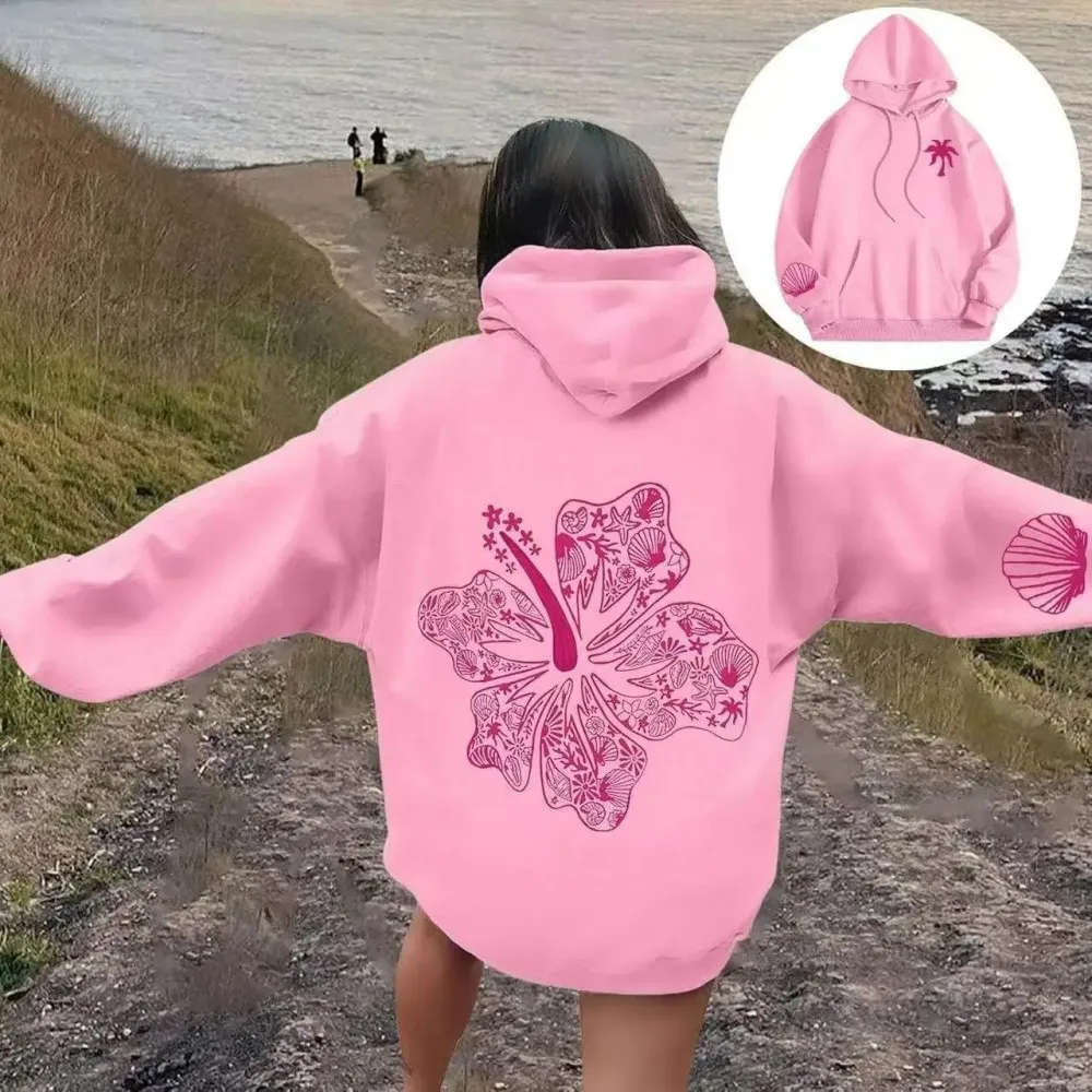 

2025 Autumn/Winter Casual Women's Hoodie y2k Embroidered Comfortable Stretch Sweatshirt Loose Pocket Fashion Street Hoodie