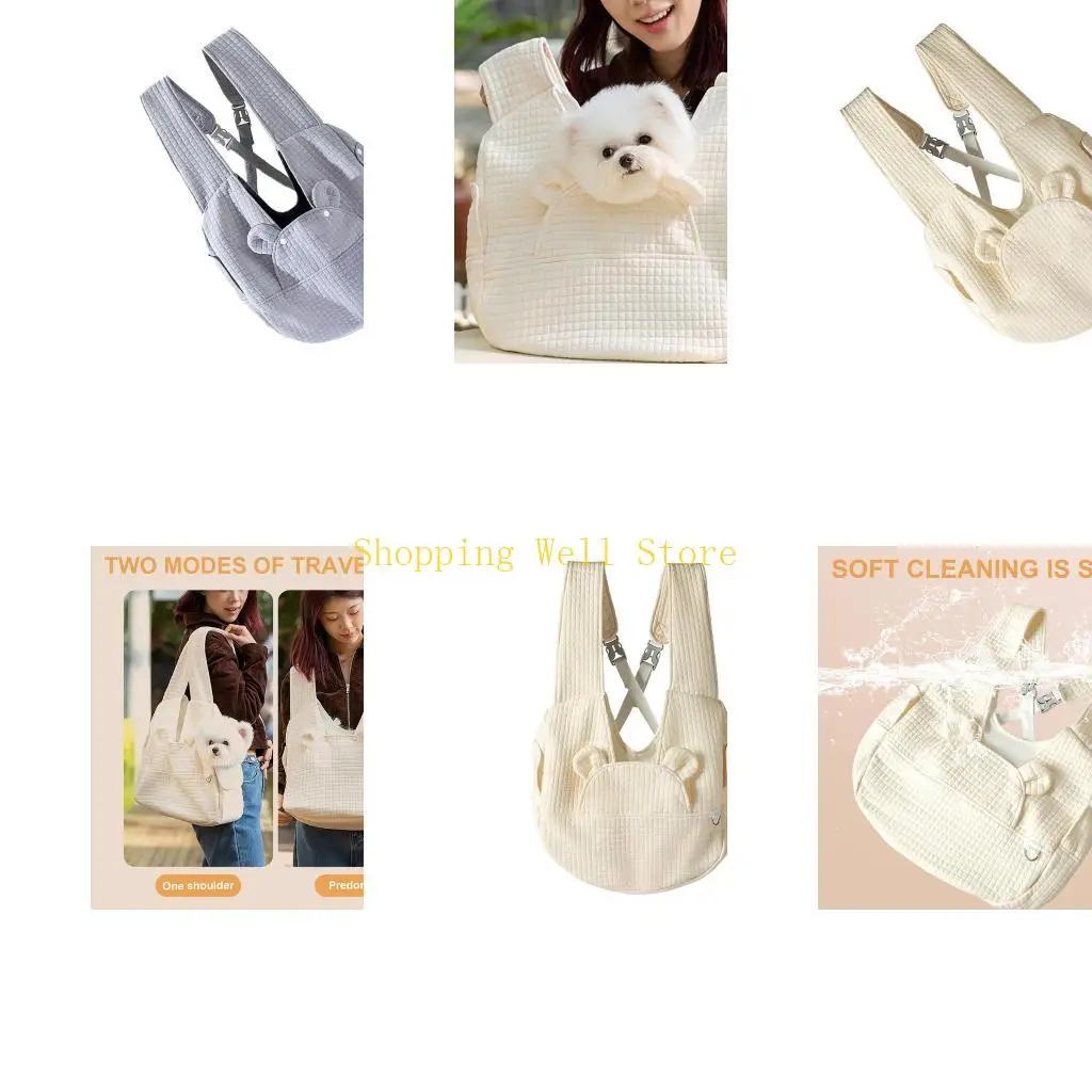 

KX4B Pet Cats Bag Мягкая сумка большой емкости Дышащая просторная сумка для переноски