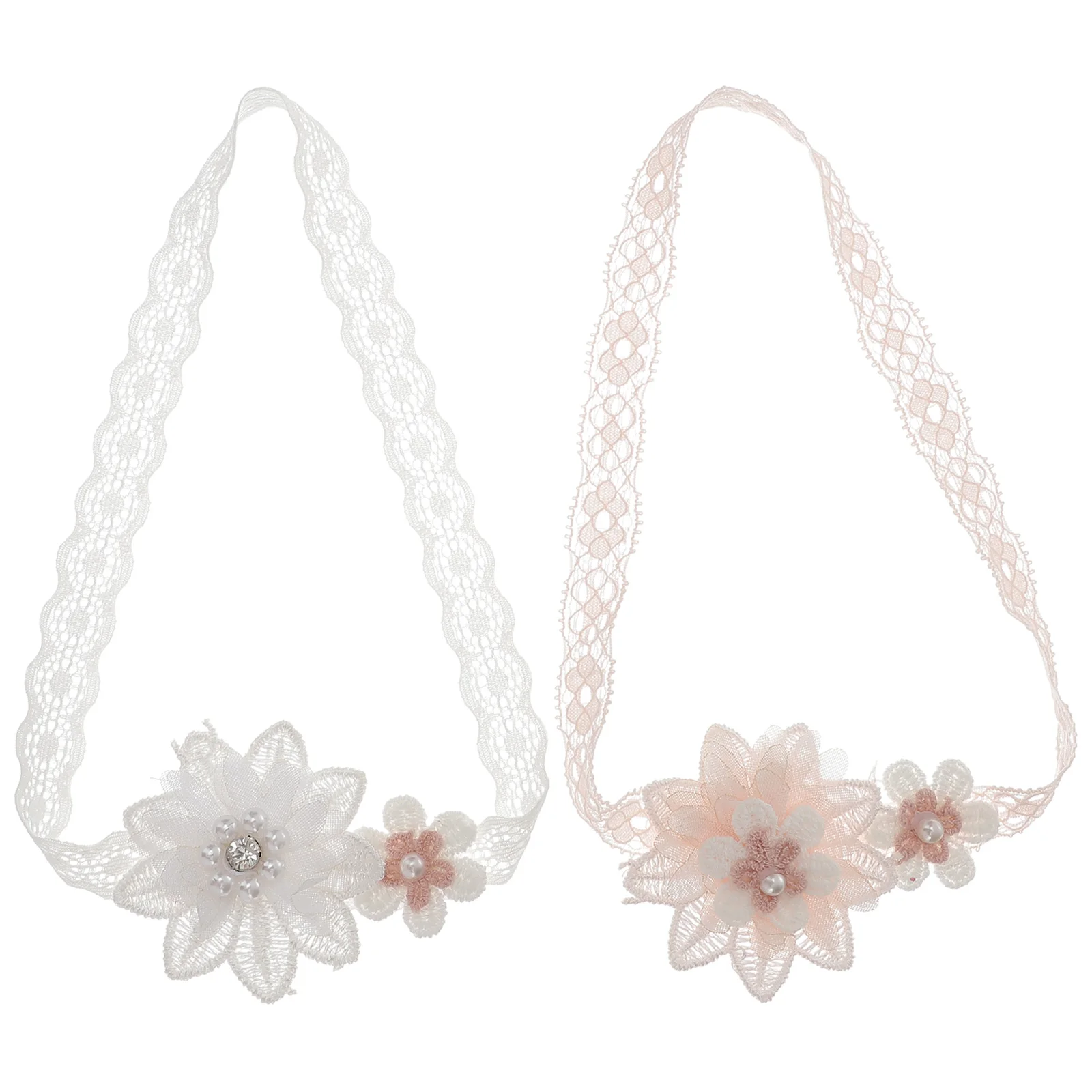 

2pcs Princess Headflowers Elastic Lace Baby Girl Headb s Floral Hair Accessories Newborn Toddler Soft Photography Props