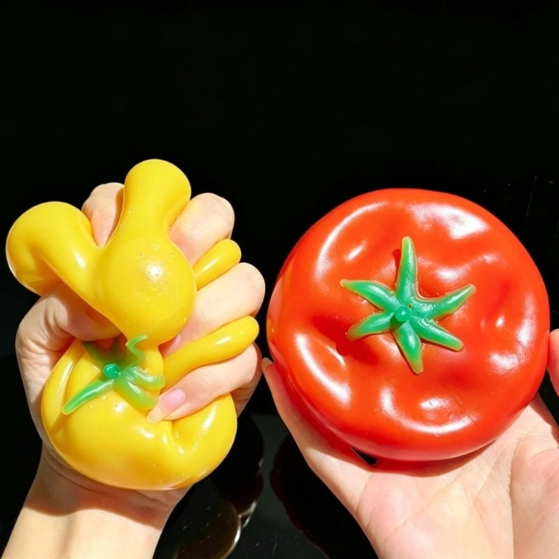 Kokosnussöl-Tomaten-Quetschspielzeug, weicher, realistischer Tomaten-Stressball, Quetsch-Stressball zur Stresslinderung, Partygeschenke, Quetsch-Stress-Geschenke – Detail 6