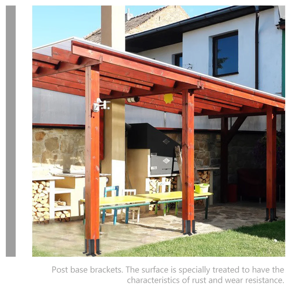 

4 шт. базовые кронштейны для перил на палубе, почтовый ящик, сад, балкон, терраса, кронштейн для забора, анкерная опора, устойчивый к ржавчине железо