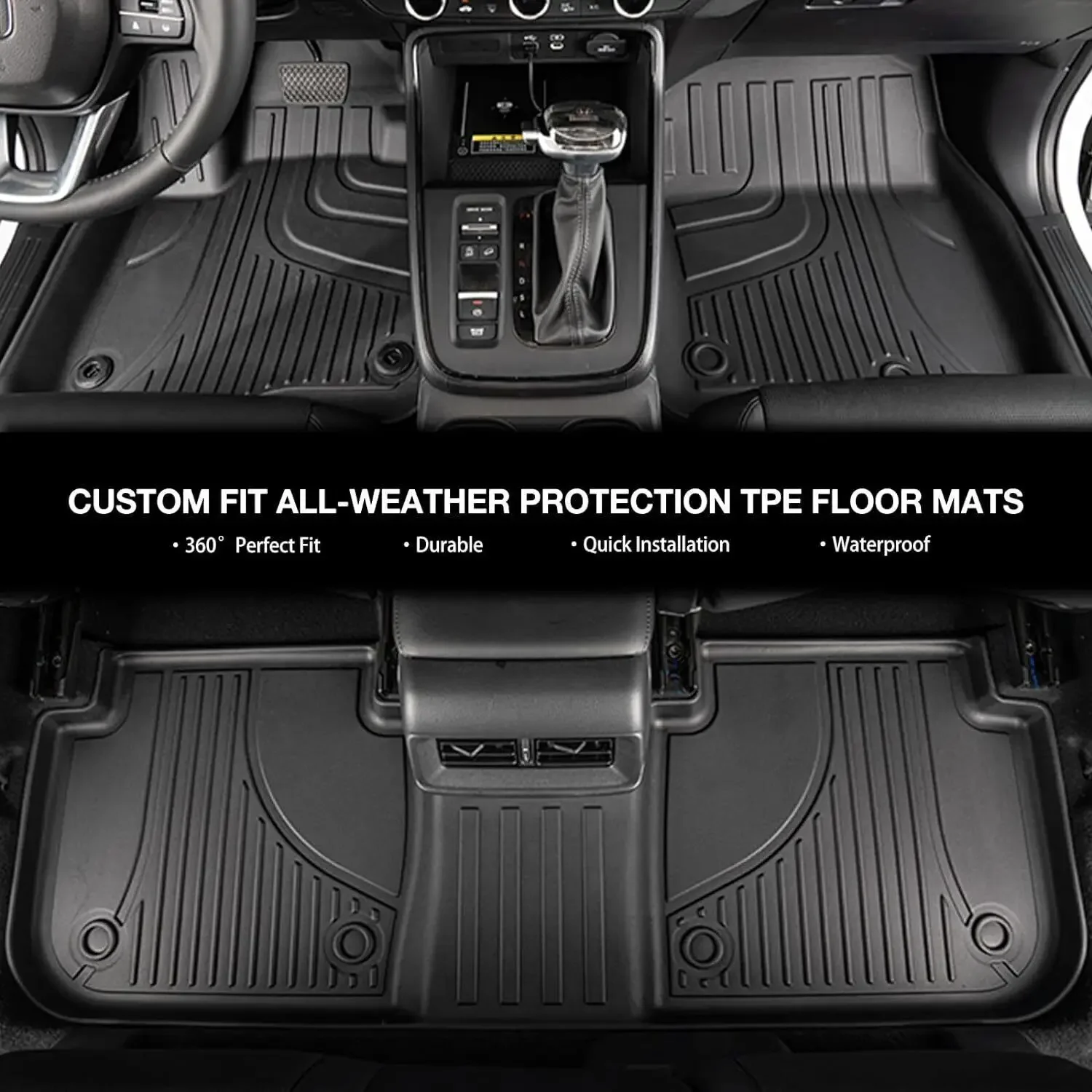 Custom Luxury Car Floor Mat  Waterproof Non-slip Car Mats TPE 3D Carpet Car Foot Mat for Highlander 7 seat 21+