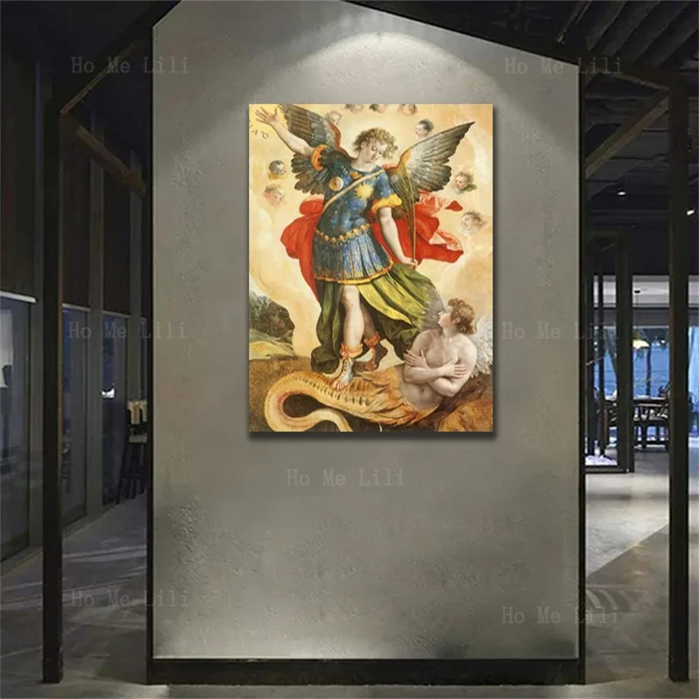 Saint Michael The Archmaster Saint Michael Archangel Of The Late 17th Century Living Room Wall Is Decorated With Art