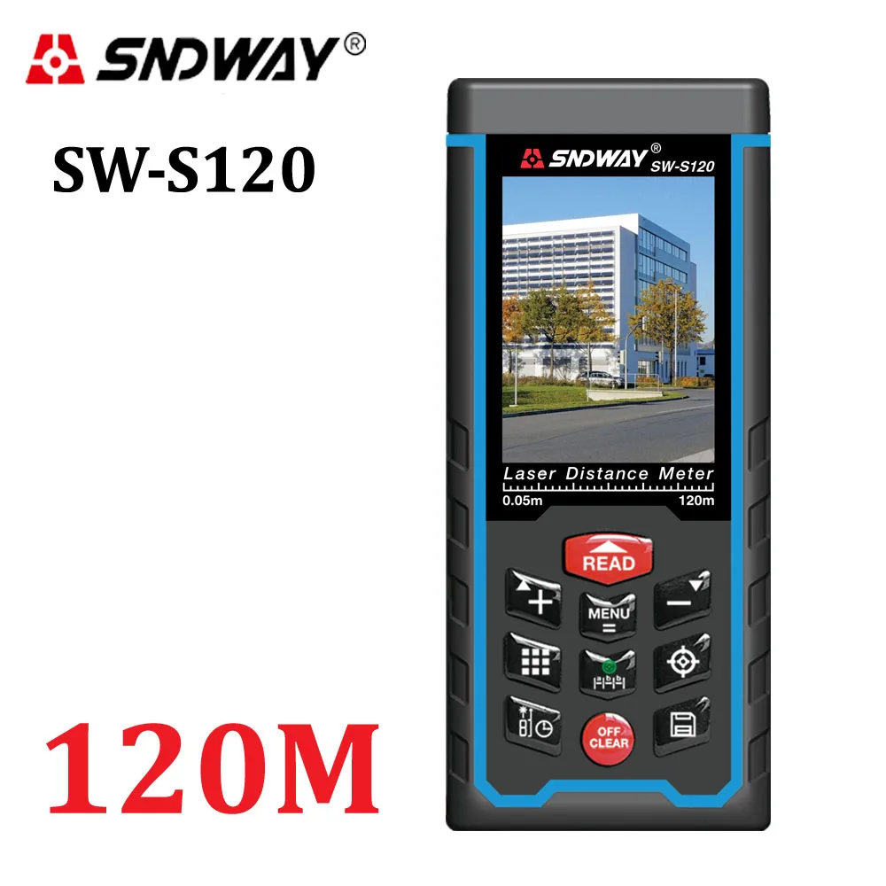 120m Camera Rangefinder SW-S120 High Quality Laser Distance Meter Area Volumn Digital Angle Ruler Measuring Tape SNDWAY Original