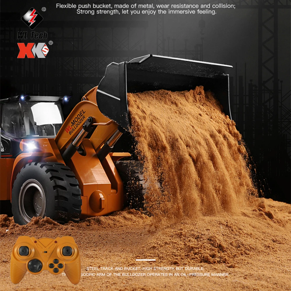 

Xk Wltoys 14800 1/14 Rc Bulldozer Metal Truck Rc Car Model crawler 10Ch Engineering Vehicle 2.4G Remote Control Toys for Boy