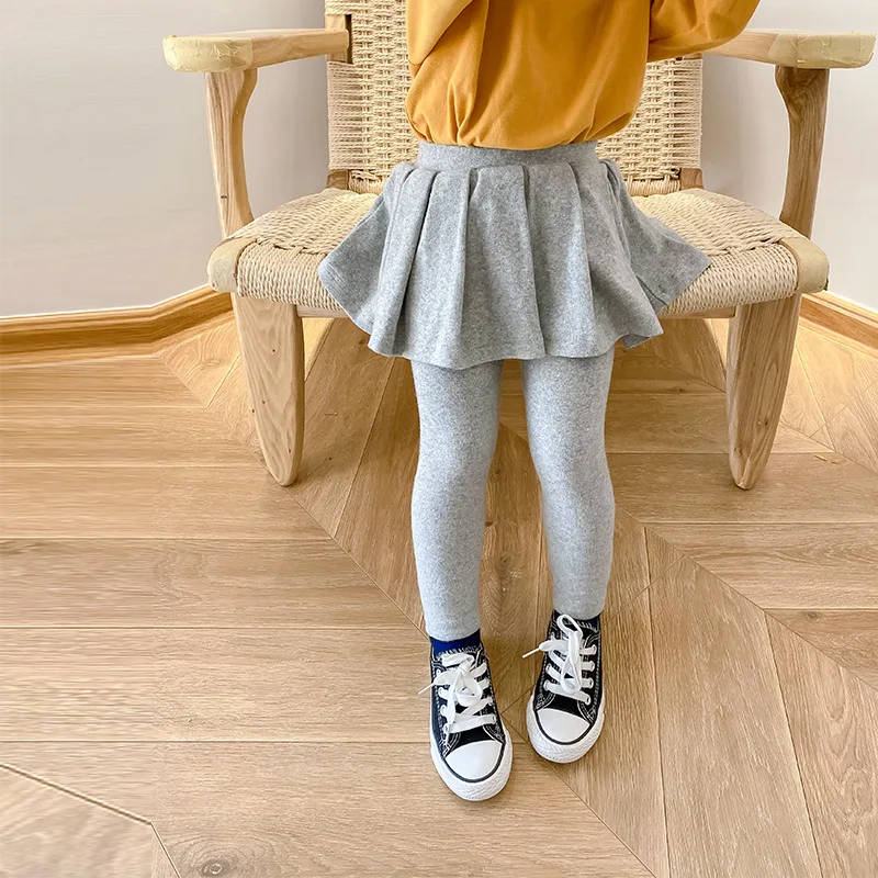 New Girl Legging Skirt-pants 1-8 Years Cake Skirt Baby Girl Winter Autumn Warm Legging Children's Girls Skirt Pant