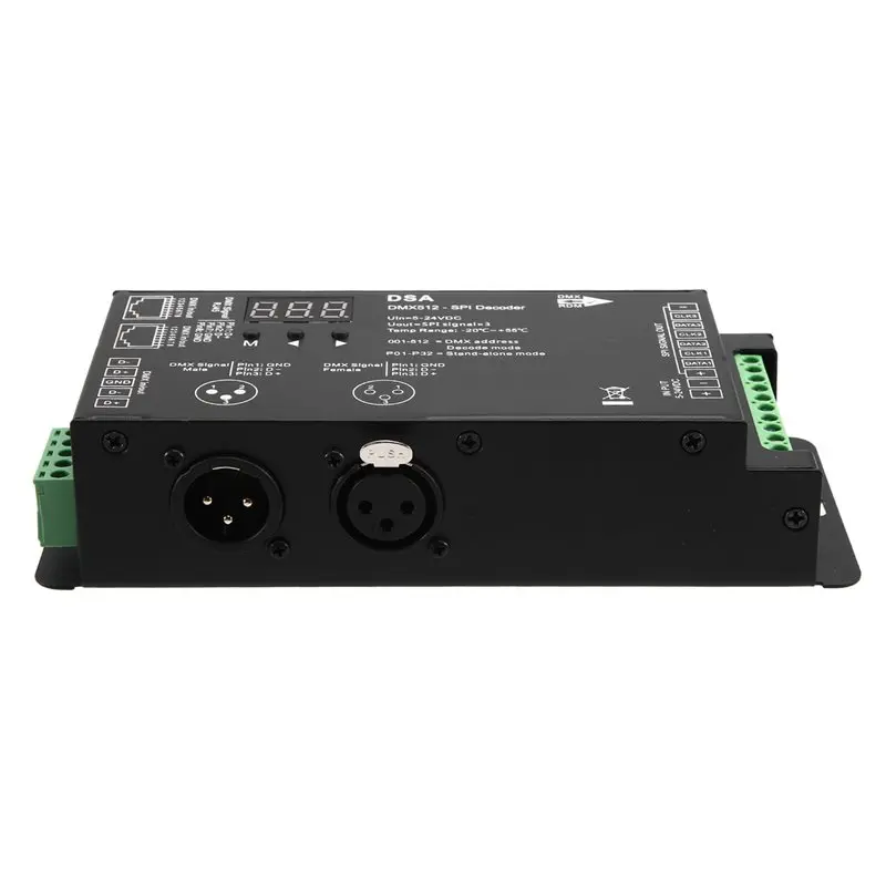 

Новый-светодиодный пиксельный декодер DMX512 в SPI для преобразователя DMX MAX900 точек TTL Pixel Controller DC5V-24V