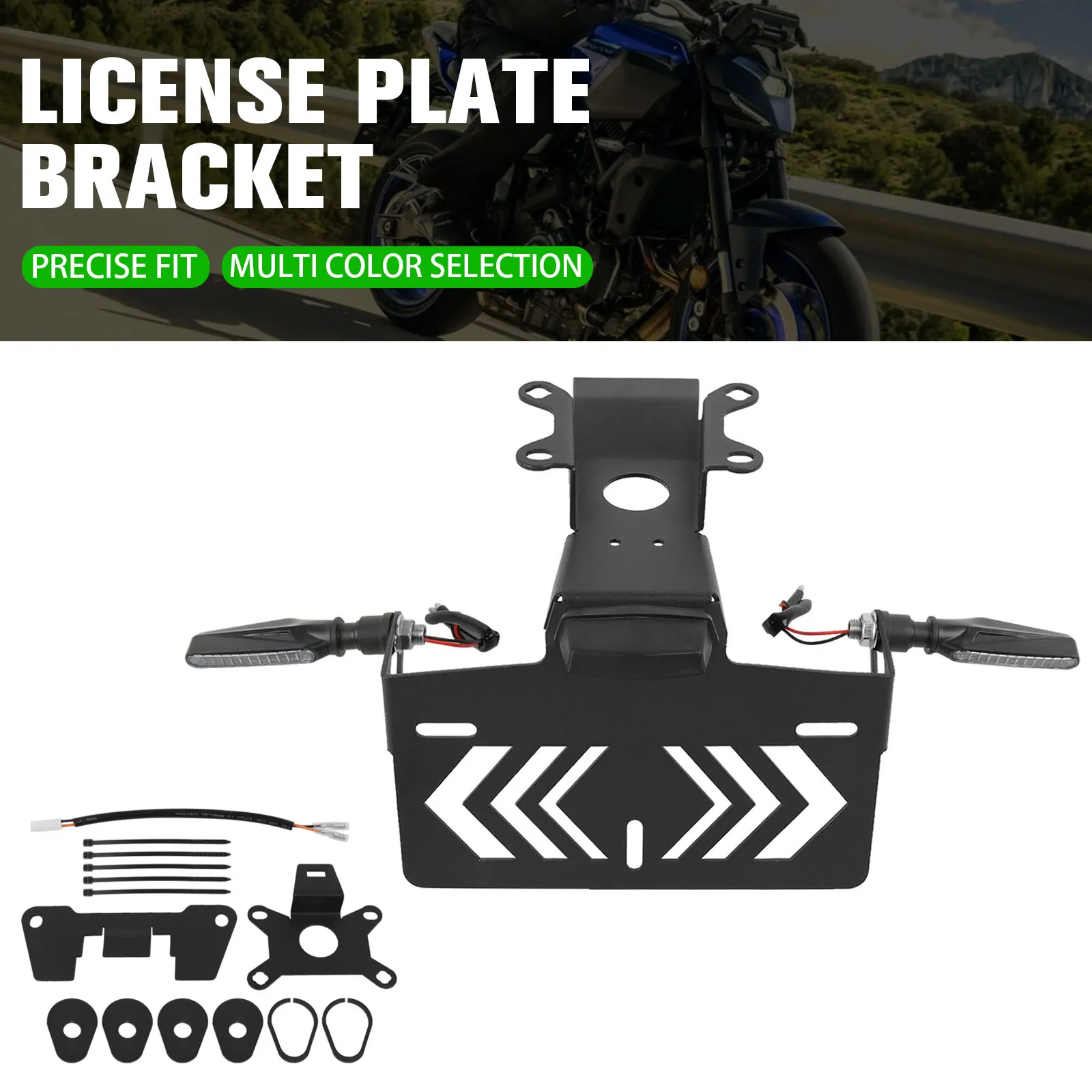

For YAMAHA MT-07 MT07 MT 07 2025 Motorcycle License Plate Holder Tail Light Bracket Tidy Fender Eliminator Bracket Kit With LED