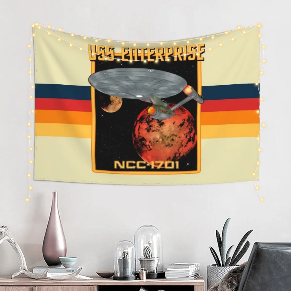 USS Enterprise NCC-1701 Tapestry Wallpaper Bedroom Bedroom Decoration Tapestry