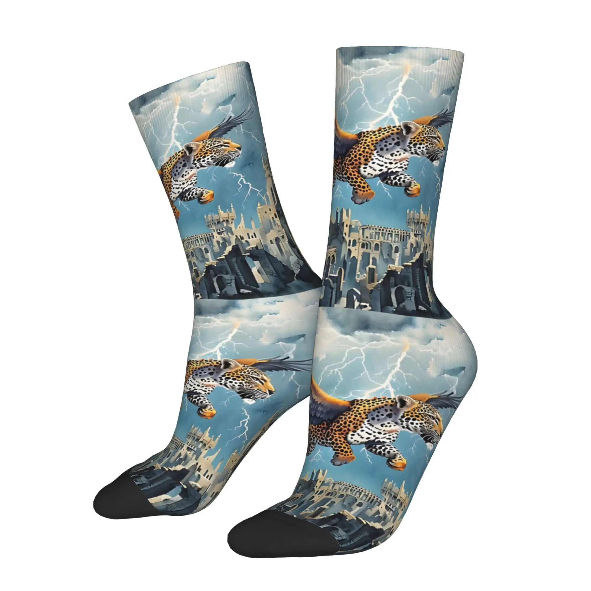 

Cheetah Socks Male Mens Women Autumn Stockings Hip Hop