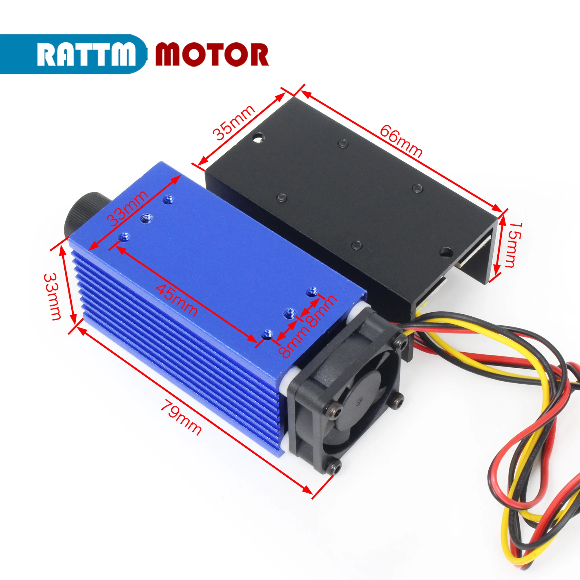 Imagem -02 - Módulo Azul da Gravura e do Corte do Laser Ttl Controle de Pwm Tubo do Laser Diodo Vidros Ajuste o Foco 7w 10w 20w 450nm o