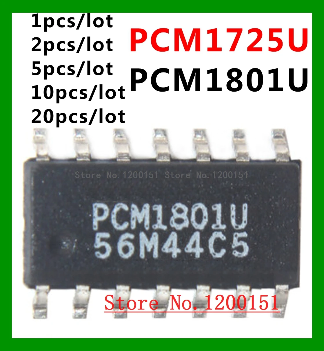 PCM1801 PCM1801U PCM1725 PCM1725U SOP-14