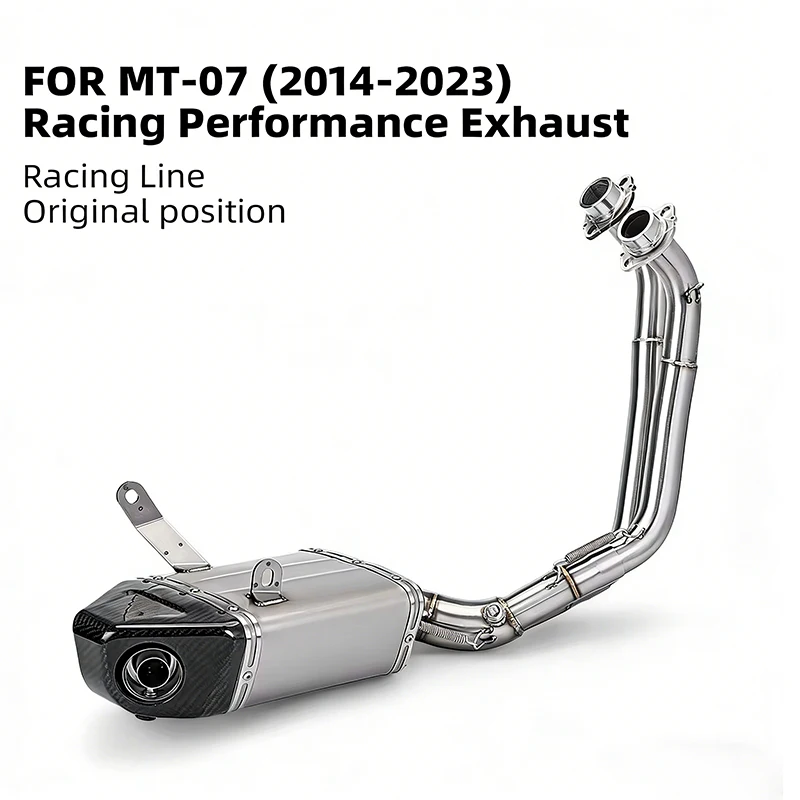 

Slip - On Motorcycle Exhaust Full Systems Muffler Exhaust Mt07 Xsr700 Bottom Box Exhaust For Mt07 Xsr700 2014-2023 Good Quality