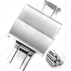 16mm 18mm 20mm 22mm Butterfly Buckle Watch Strap Button  Double Press Stainless Steel Buckles Strap Clasp Watches Accessories
