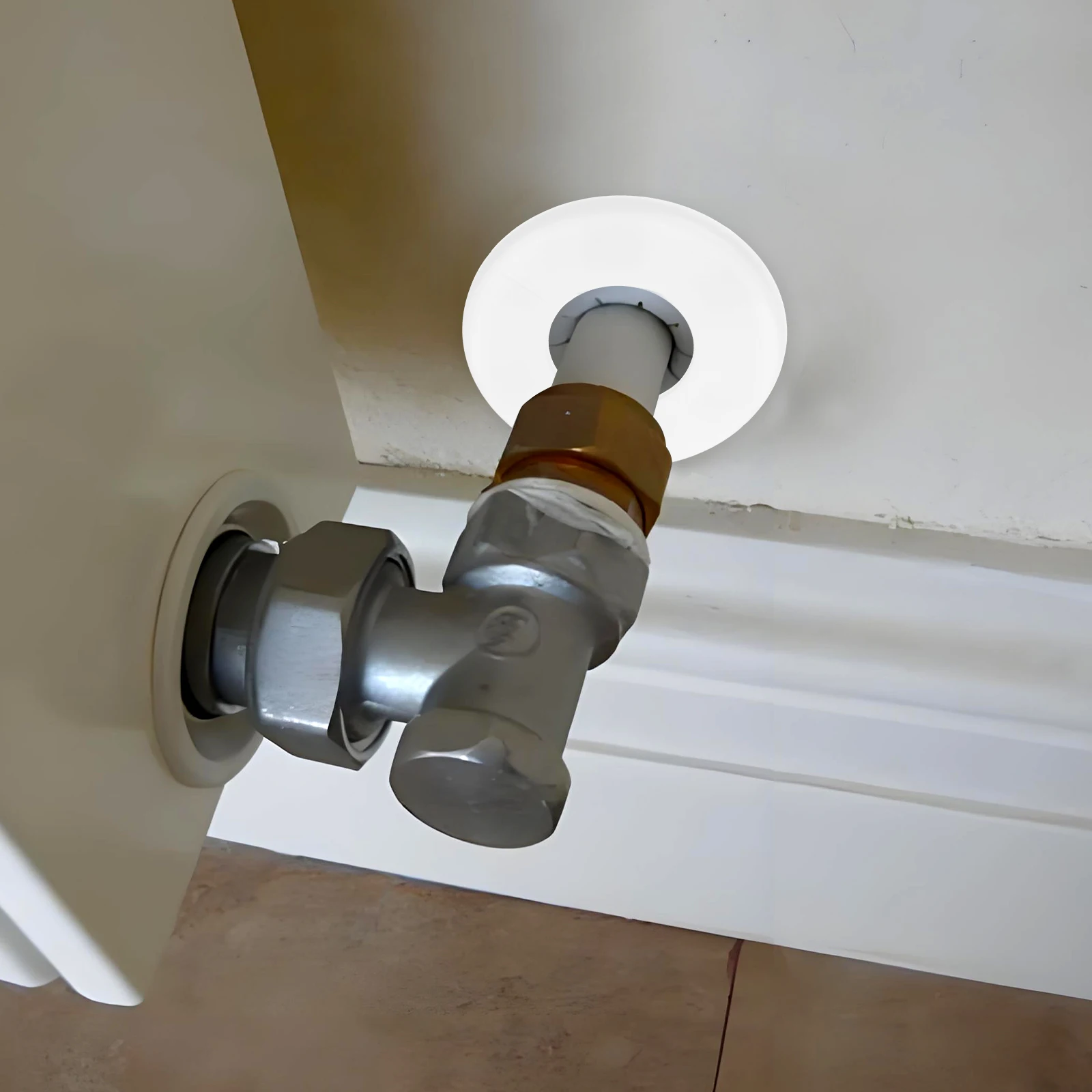 

4 Pcs Pool Ladder Escutcheon Covers ABS Waterproof Spa Plumbing Hole Sealing Caps Split Round White for Inground Pool Handrail