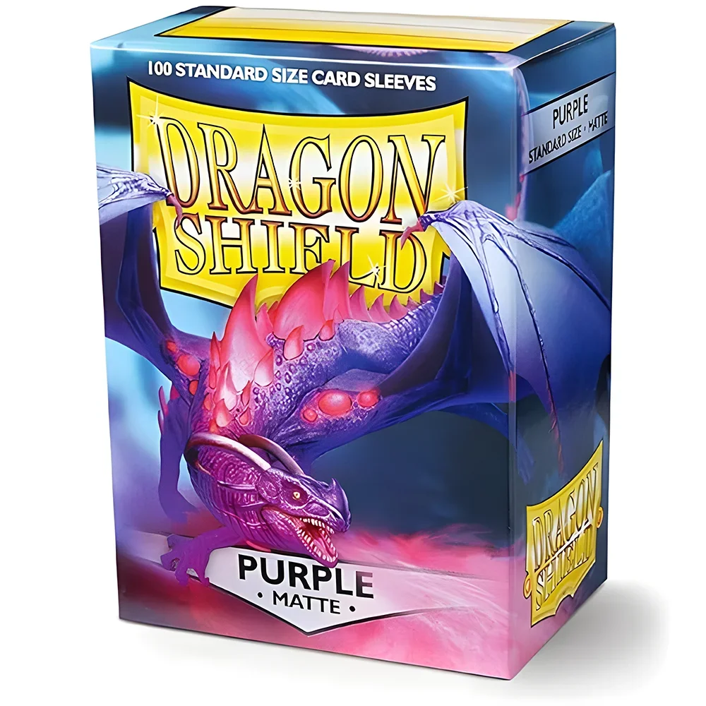 100Pieces/box Dragon Shield Sleeves Matte Purple TCG Standard Size Card Protector MTG/PTCG Covers 66x91mm