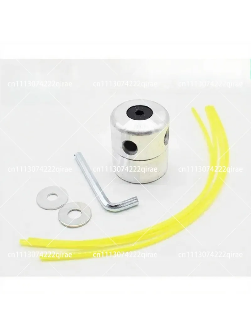 Alloy Grass Trimmer Head, Disassembly-Free Chain Design, Universal Fit with Six-Blade Knife