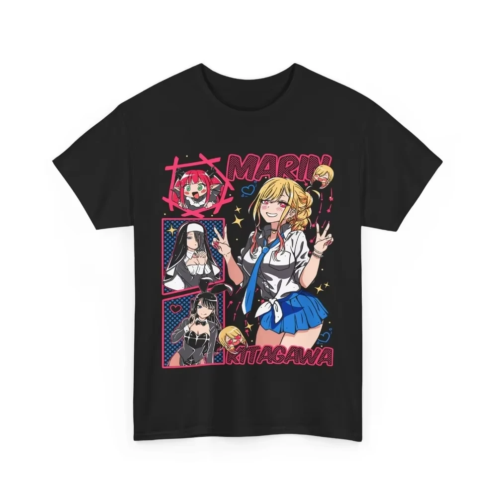My Dress-Up Darling Marin Kitagawa Gojo Wakana Anime T-shirt Graphic Harajuku Streetwear Unisex Cotton Short Sleeve Crew Neck
