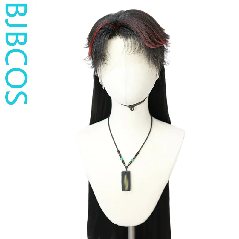 

[Styled Wig]Full Lace Wig God of Wealth COS color blocked NPC versatile ancient style Hanfu creative styling wig set