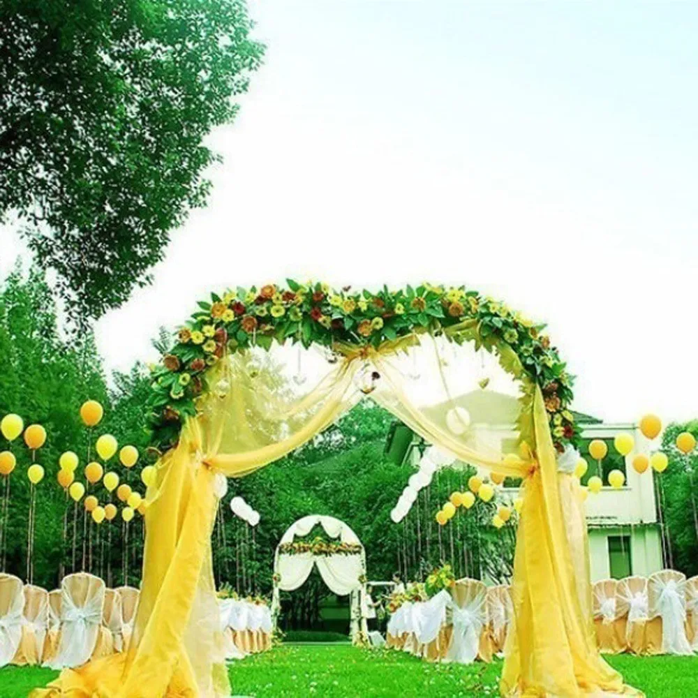 جديد الزفاف الأورجانزا لفة شير كريستال تول النسيج الزفاف قوس الباب الديكور مأدبة حفلة عيد ميلاد خلفية الإمدادات