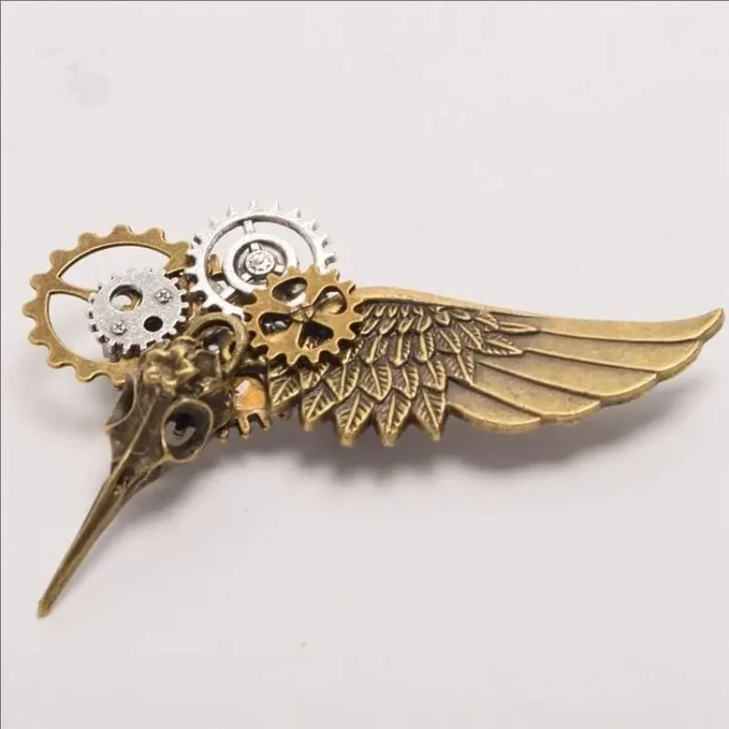 2026 New Retro Steampunk Gear Brooch Pin,Gothic Metal Lapel Badge Pin Vintage Costume Jewelry for Women Cosplay Party Decoration