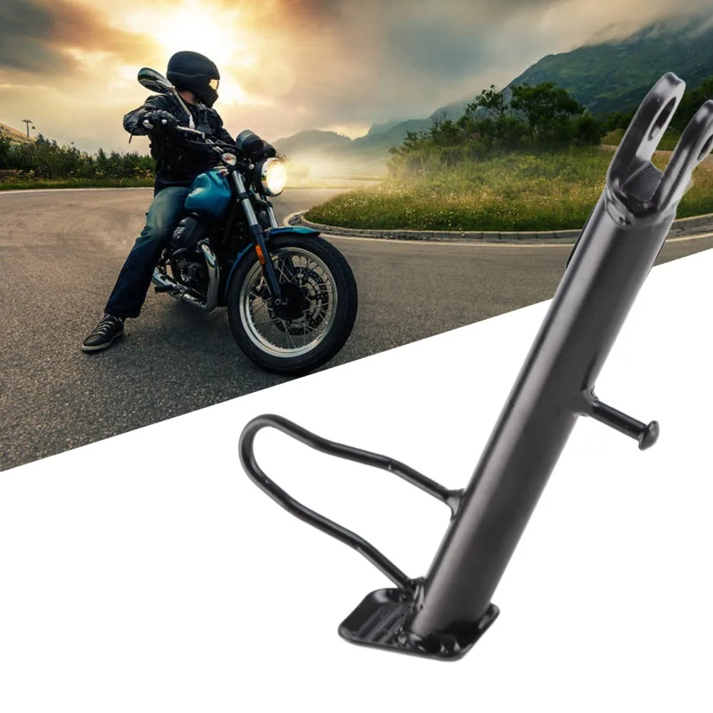 

Durable Iron Motorcycle Kickstand with Spring Hardware 18/20cm Parking Foot Support Black Nonslip Kickstand Foot Dirt Bike Stand