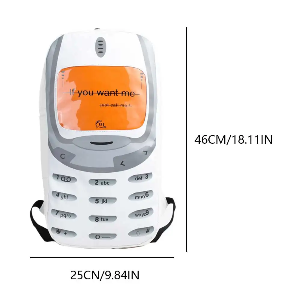 

Креативный дорожный рюкзак в форме мобильного телефона, большой вместительный модный студенческий рюкзак из искусственной кожи с регулируемым ремешком для мужчин, женщин, мальчиков и девочек