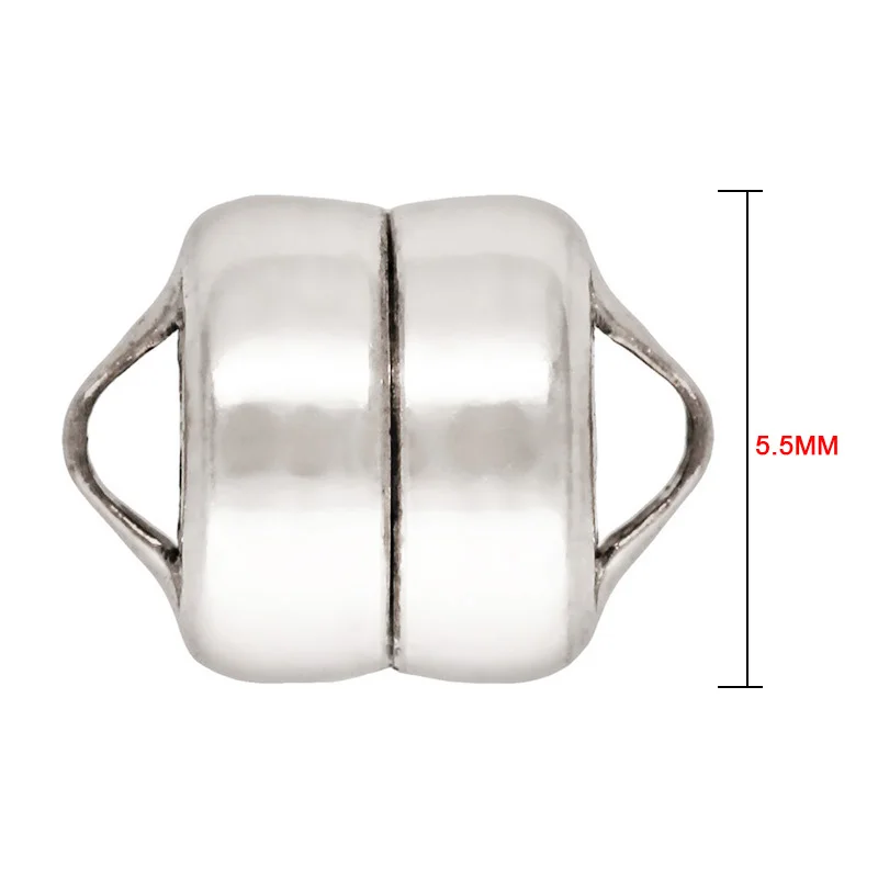 925 Sterling Silver 5.5MM Magnetic Clasps Silver Jewelry Accessories Clasps for Necklace Making Handmade Jewelry Findings