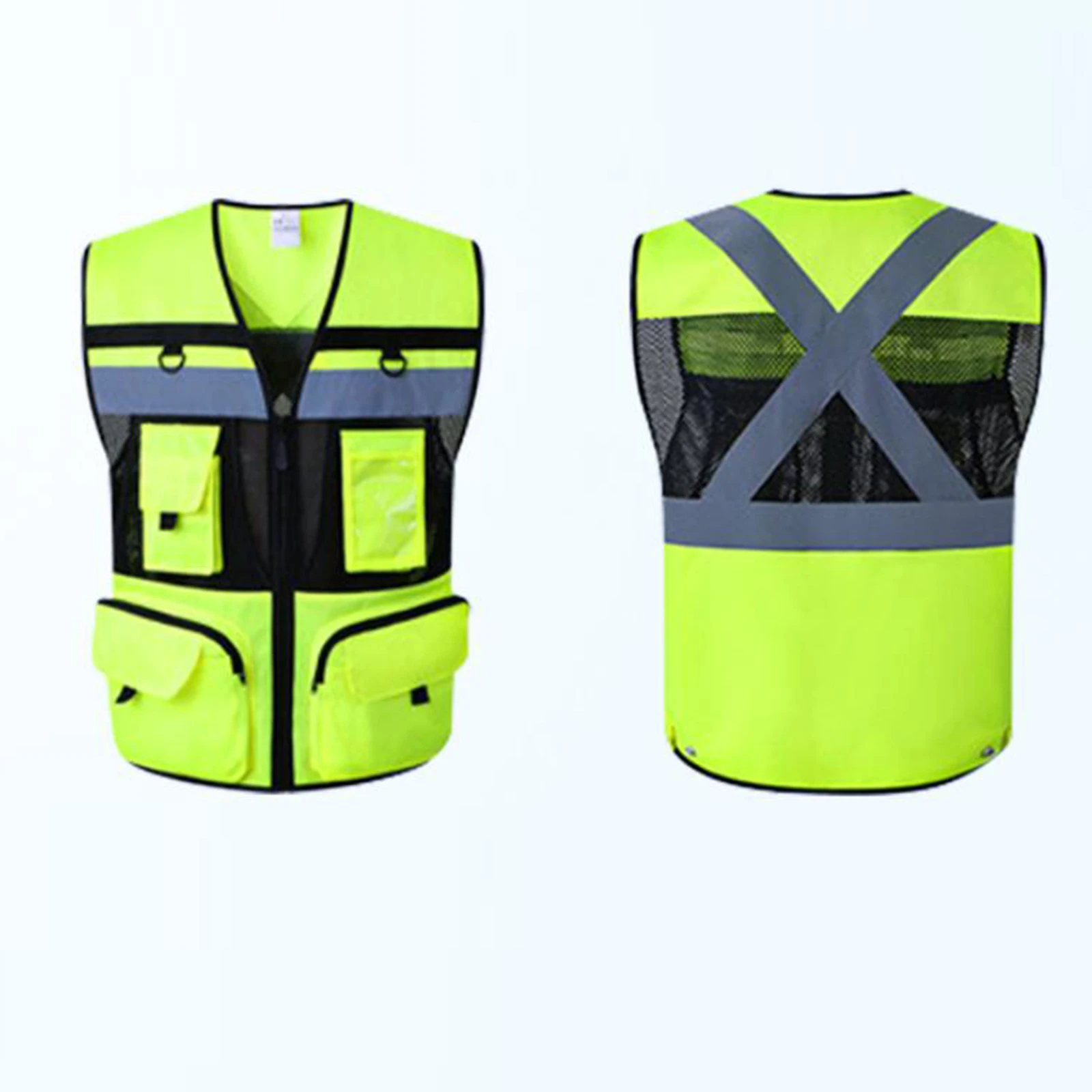 Motorcycle Reflective Racing Vest Comfortable Safety Vest for Traffic Police Parking Attendants Hiking Coating Jacket