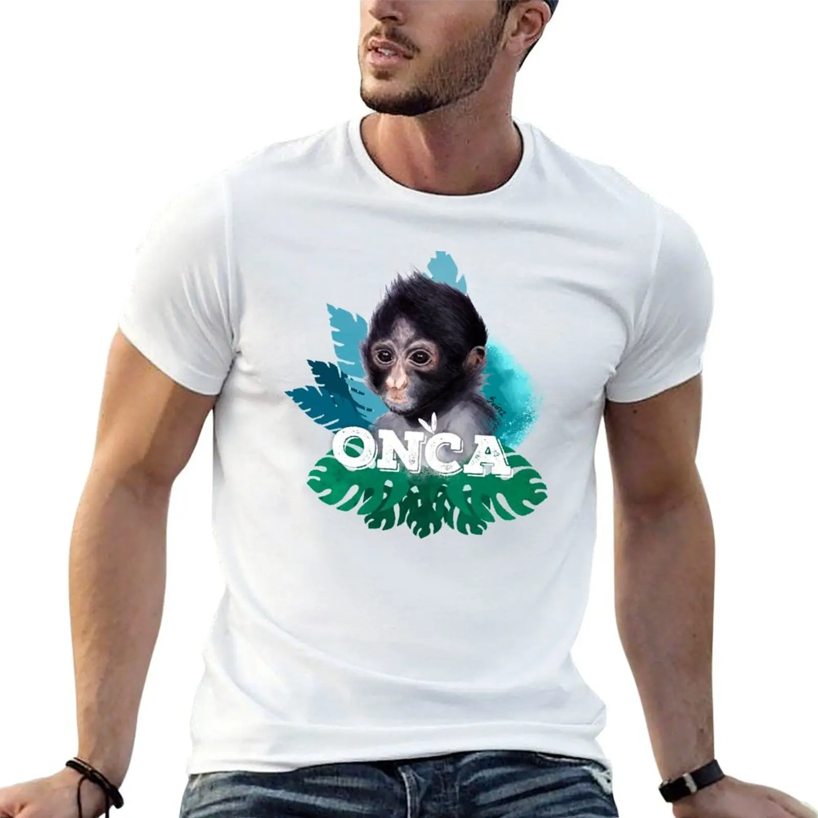 Camiseta de hombre con diseño de mono araña Suarez, camisetas de algodón 100%, camisetas divertidas para hombre