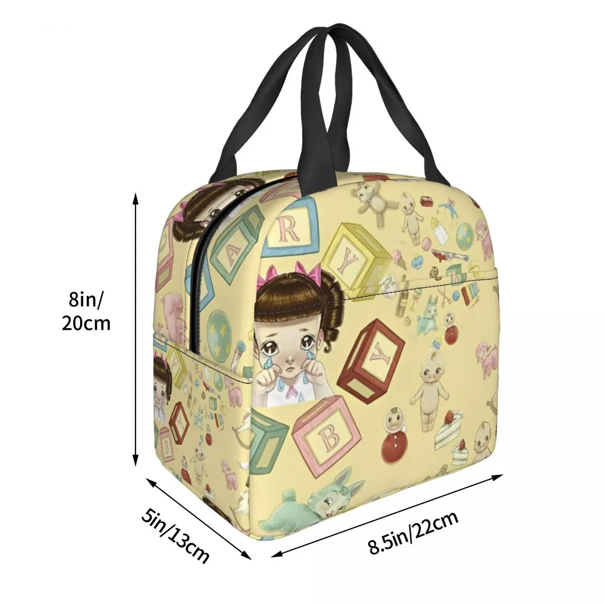 Portals Melanies Martinez Cry Baby Insulated Lunch Bag Thermal Bag Meal Container Leakproof Tote Lunch Box Food Handbags Office