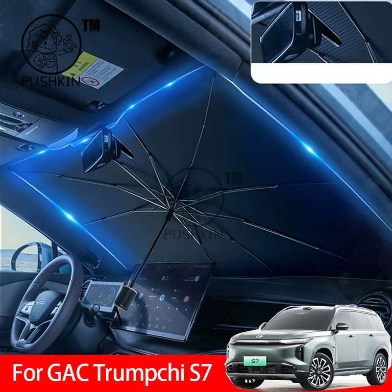 

For GAC Trumpchi S7 2025 2026 Car Windshield umbrella for Windshield Sun Protection Heat Insulation Sunshade Curtain Shield