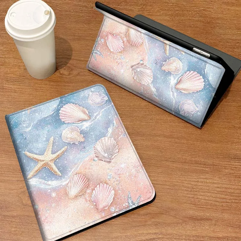 حافظة فني على شكل صدف نجم البحر لهاتف Xiaomi Redmi Mi Pad 8 7 6 5 4 2 SE K 12.4 11.2 12.1 11 8.8 Pro Max Ultra Inch Tablet