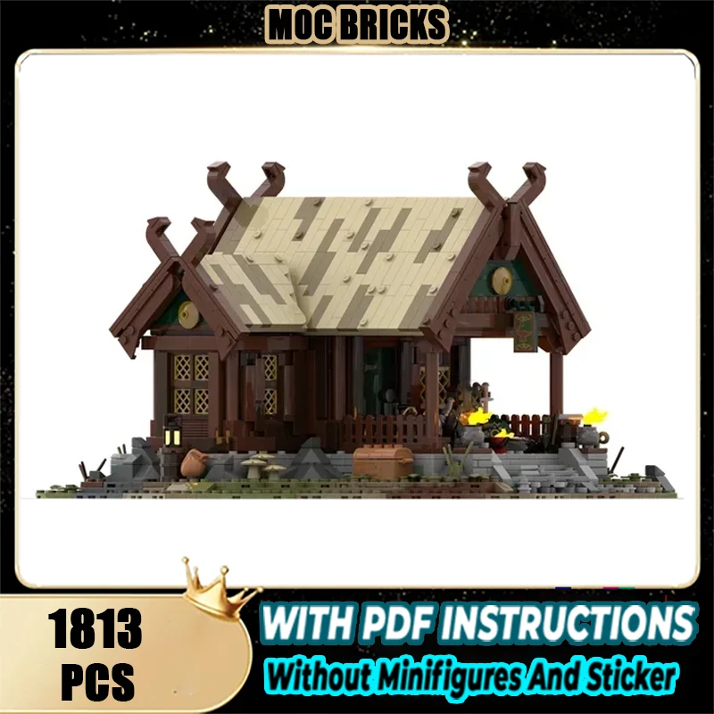 Magical Rings Movie YcMoc Building Blocks Blacksmith`s House Model Technology Bricks DIY Medieval Times LOTR Castle Toys