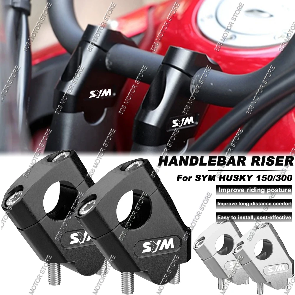 

For SYM Husky 150 300 Motorcycle Handlebar Riser Bar Mount Handle Clamp Better Upright Position