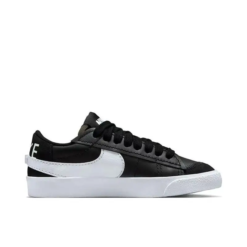 Nike Blazer Suede Comfortable, Versatile, Casual, Simple Low Cut Board Shoes for Both Men and Women in Black