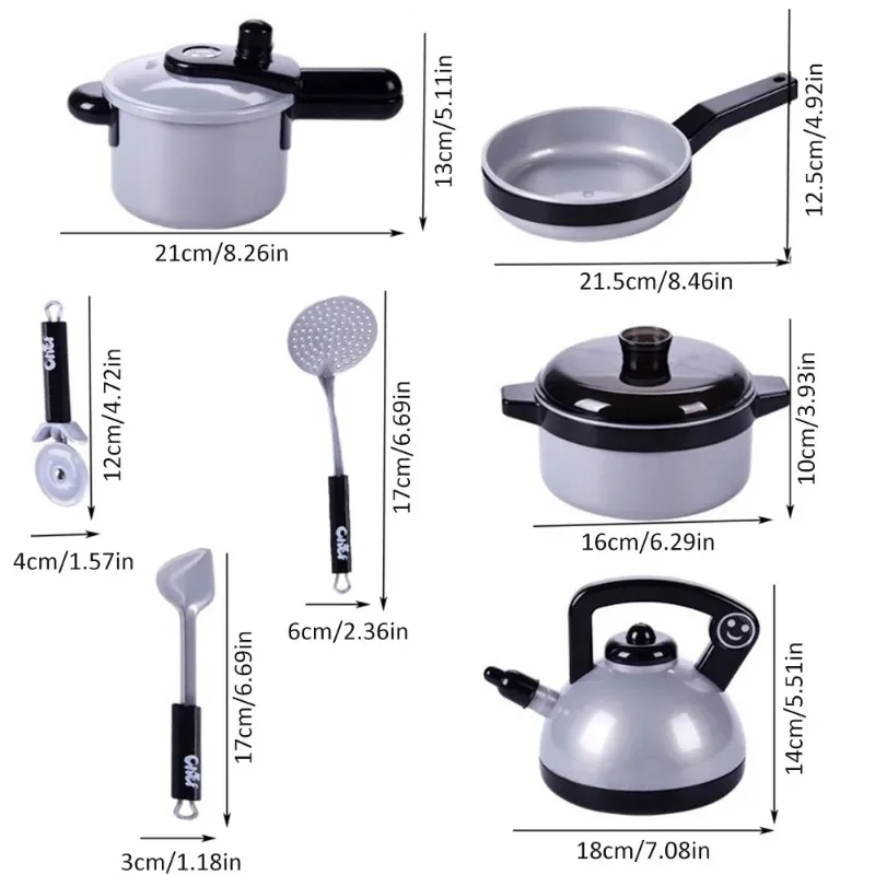 Kinderküchen-Spielzeug-Set für Kleinkinder, vorgeben, Grillen, Camping, Kochen, Spielset, Topf, Pfannen, Utensilien, Kochgeschirr, Spielen, Essen, Geburtstagsgeschenk für Mädchen und Jungen