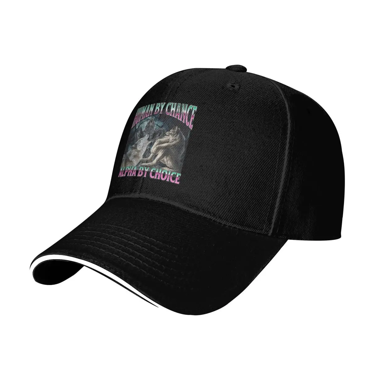 Baseball Caps Human By Chance Alpha By Choice Werewolf Funny Graphic Unisex Casual Spring Hats