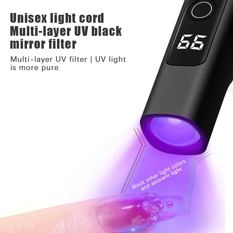 

Mini Handheld UV LED Nail Lamp For Gel Nails USB Nail Dryer For Fast Curing Portable Nail Lamp For DIY At Home Nail Salon