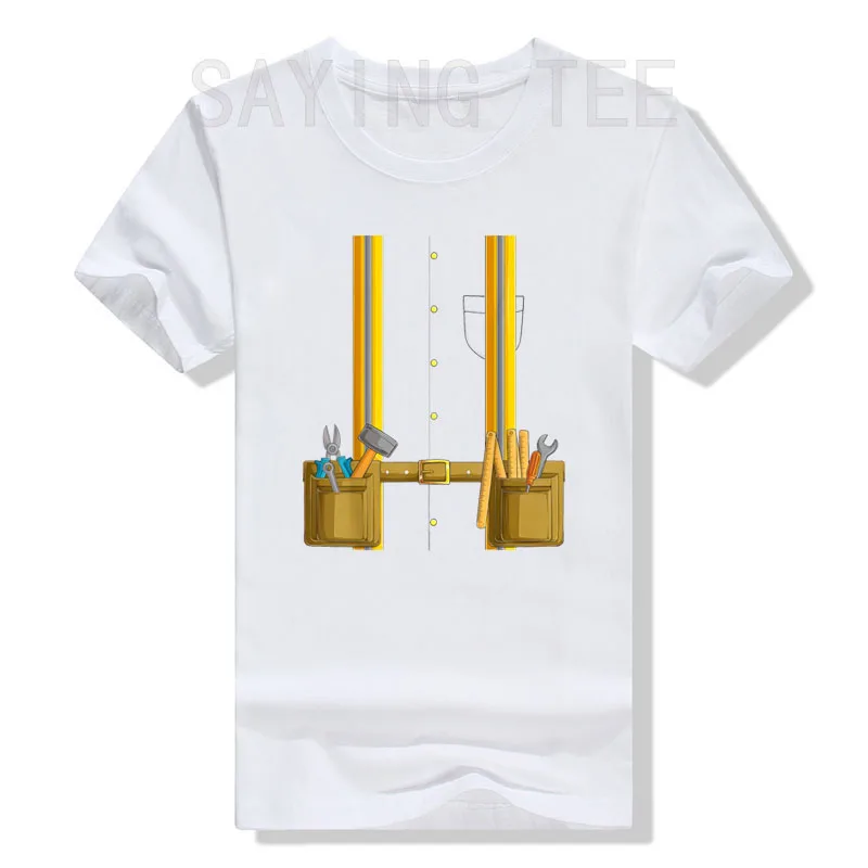 Bauarbeiter-Halloween-Kostüm für Männer, Jungen und Mädchen, T-Shirt, Y2k Bauarbeiter-Grafik-Bekleidung, Weiches Baumwoll-T-Shirt – Detail 15