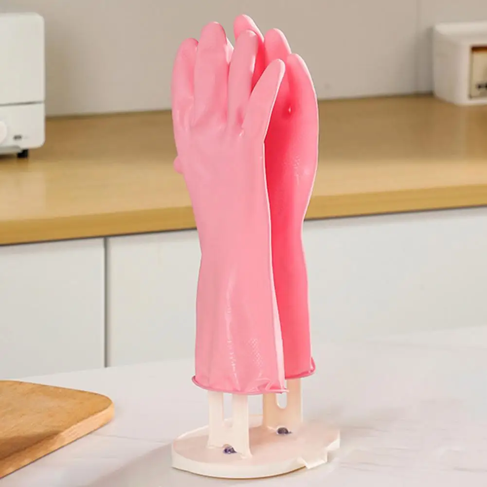 Smooth Surface Glove Rack Kitchen Glove Dish Towel Holder Stand with Stable Base for Easy Drying Organization on Sink Simple