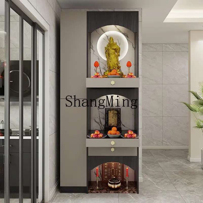 

CL Guanyin Buddha Shrine Home Altar Incense Table God of Wealth Worship Table Ancestors God Cabinet Hall God Position