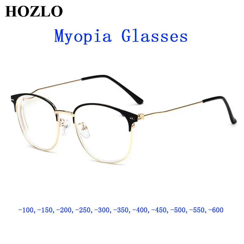 

Finished Metal Myopia Glasses For Women Men Shorted Sighted Spectacles Students Nearsighted Eyeglasses -1.0,-1.5,-2.0,-3.0-6.0