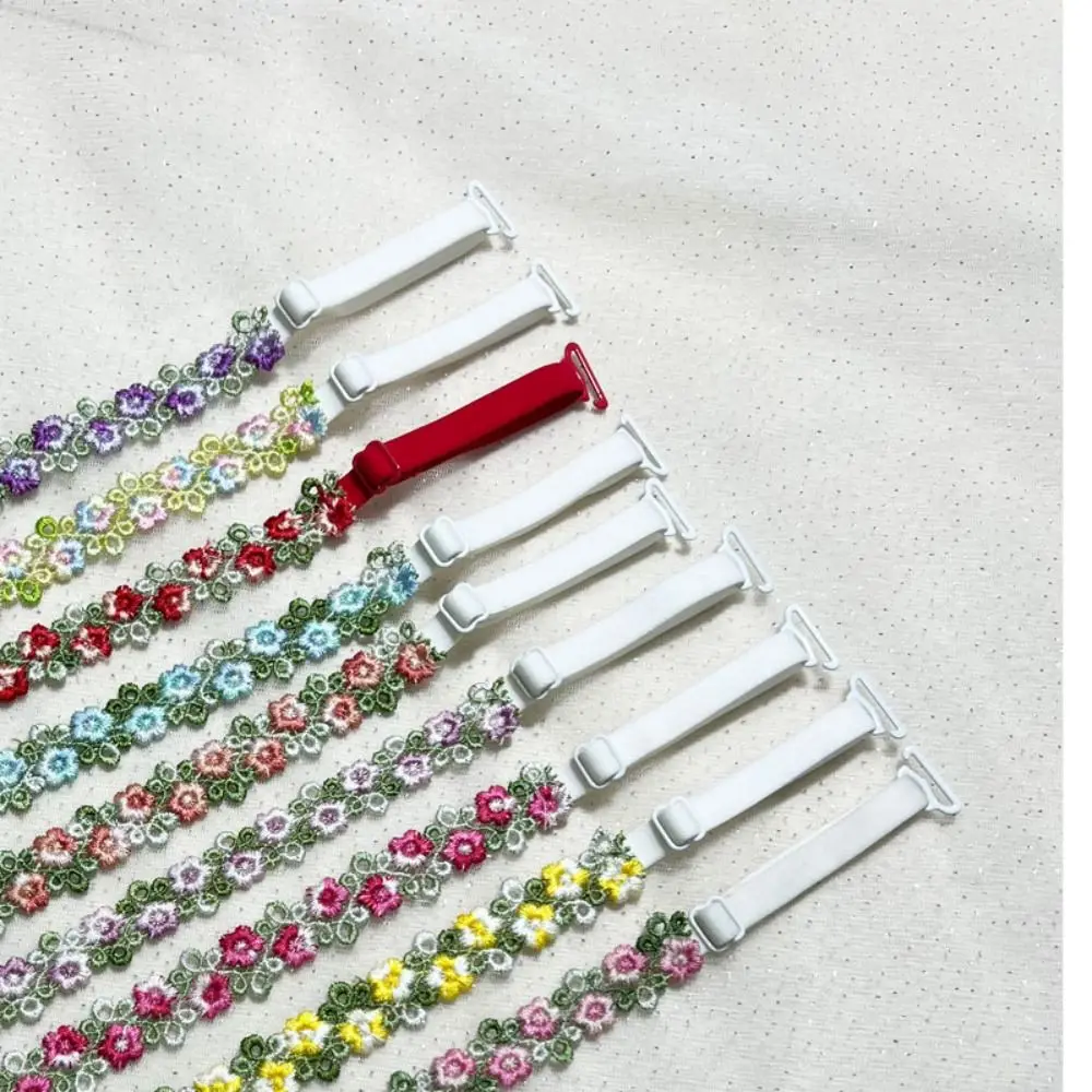 Removable Floral Bra Straps Polyester Adjustable Shoulder Straps Anti-slip Sweet Flowers Floral Shoulder Belts