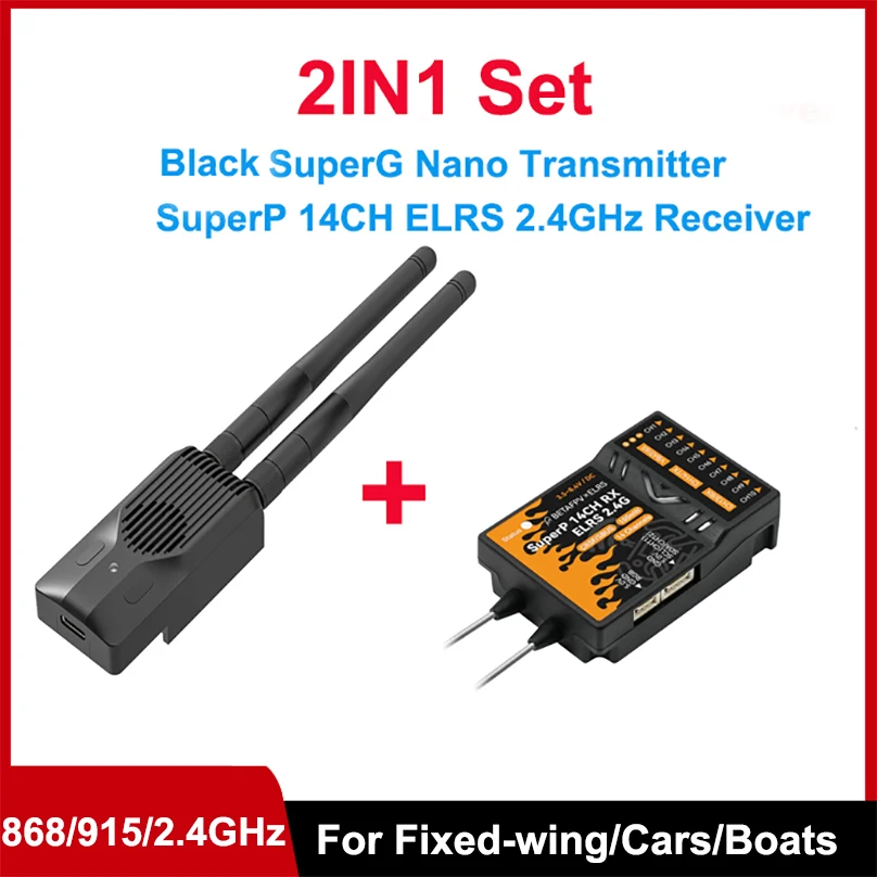 

BETAFPV SuperG 2.4GHz ELRS Transmitter+ SuperP 14CH Diversity Receiver ELRS 2.4GHz /915MHz/868MHz Built-in a TCXO For Multirotor