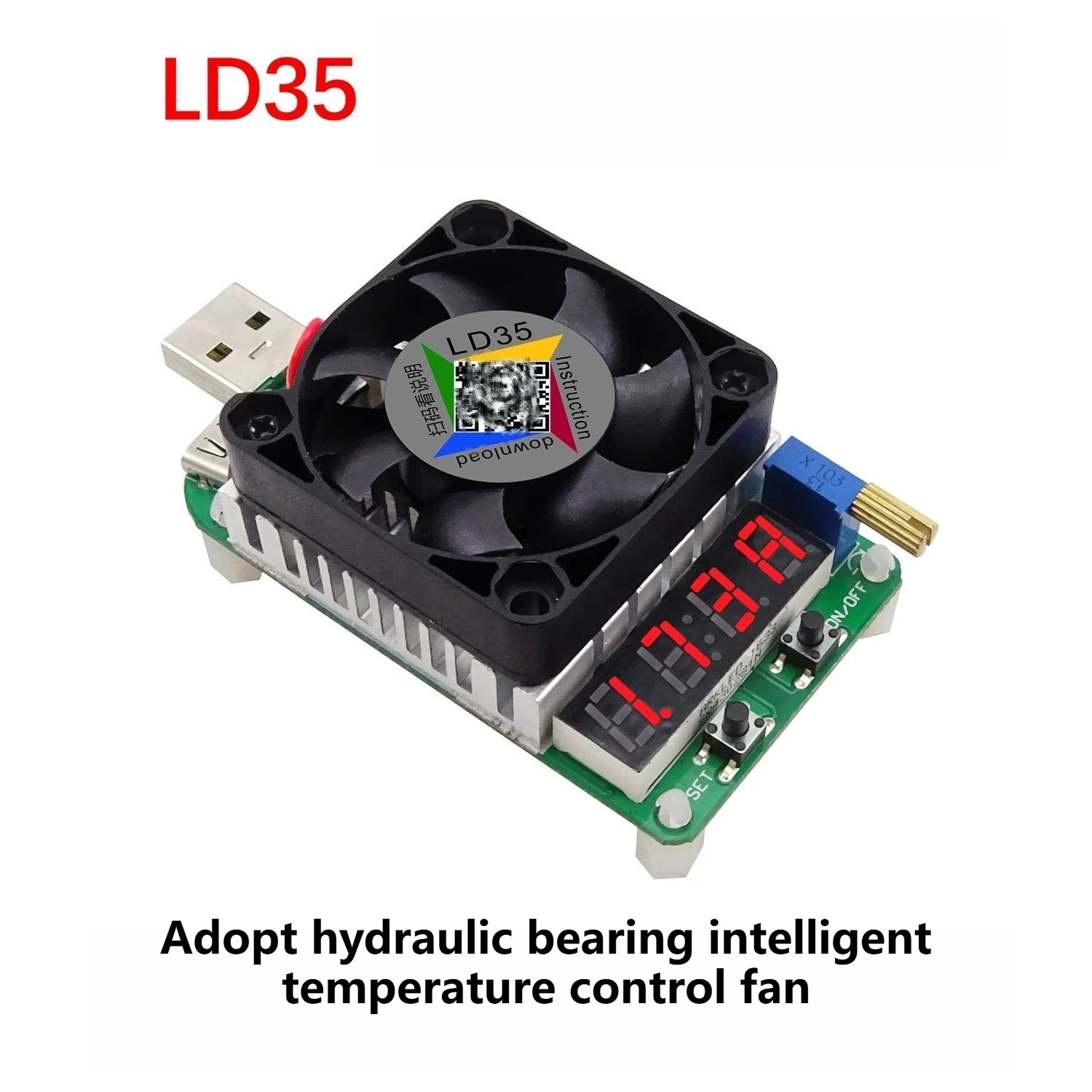 Adjustable variable resistor load DC electronic load module instrument USB aging discharge test resistor