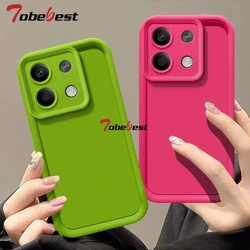 Solid Color Camera Lens Silicone Case for Xiaomi Redmi Note 14 13 12 11 11S 10 10S 9 8 7 5 Pro Plus 4G 5G Funda Back Cover